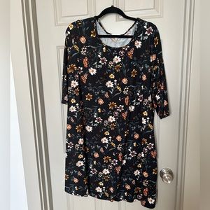 Plus Size Fall Swing Dress - 2X